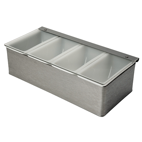 Steel 4 Compartment Bar Condiment Holder